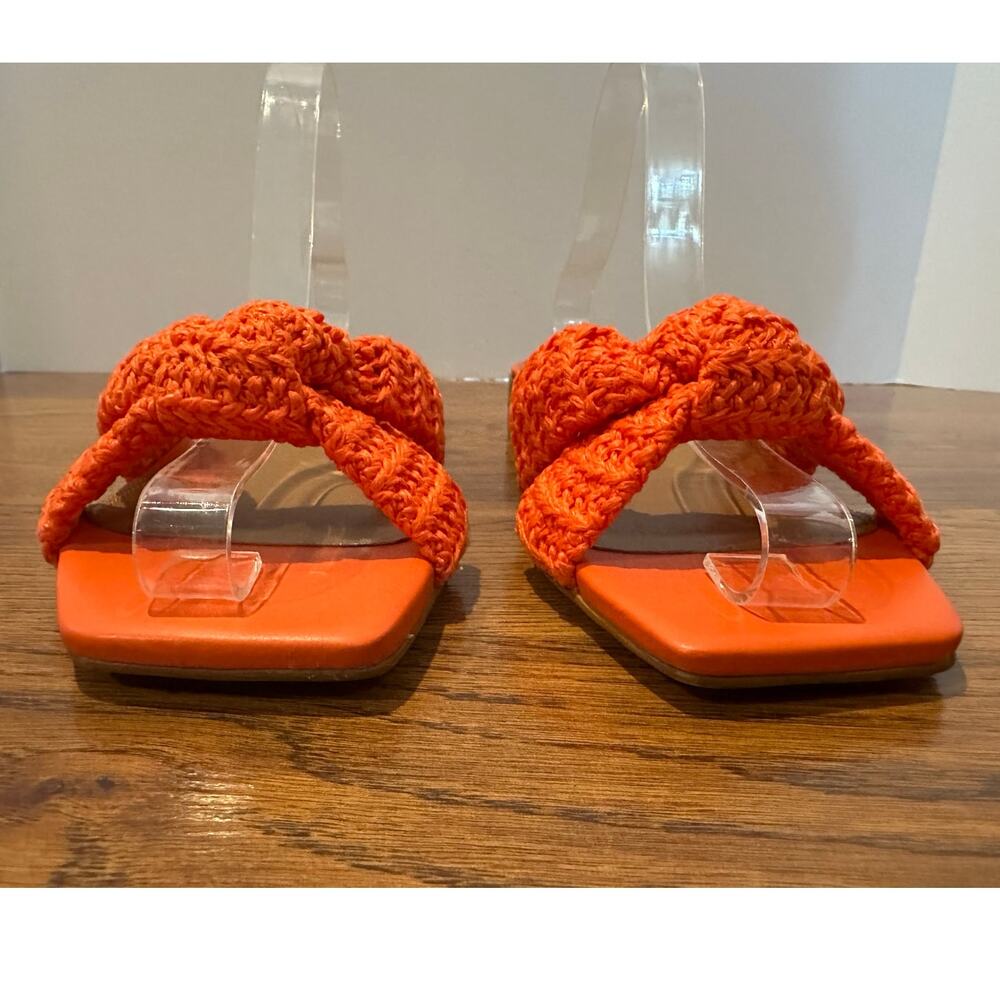 Dune London Laizes Woven Slide Sandals Orange Women’s Size 40 NWOB Statement - Picture 4 of 10